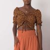 Black Blouse in Women`s Blouses, Tunics with Cotton and Spandex