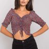 Blue Blouse in Women`s Blouses, Tunics with Cotton and Spandex