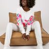 White Set in Pants, Trousers, Shorts with Spandex and Viscose