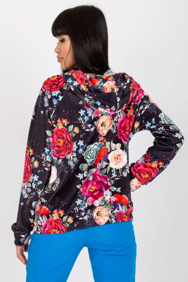 Black Sweatshirt in Sweatshirts For Women with Spandex and Viscose