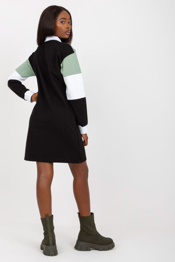 Black Daydress in Day Dresses with Cotton and Spandex