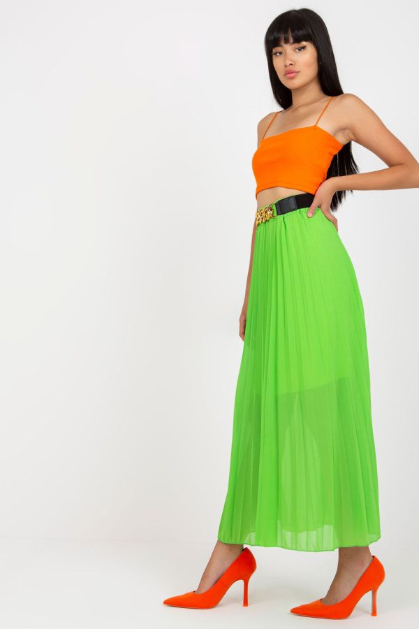 Green Skirt in Skirts with Spandex, Polyester and Viscose