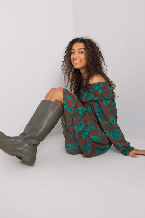 brown Daydress model 169539 Italy Moda