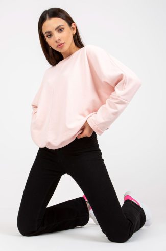 Pink Sweatshirt in Sweatshirts For Women with Cotton and Spandex