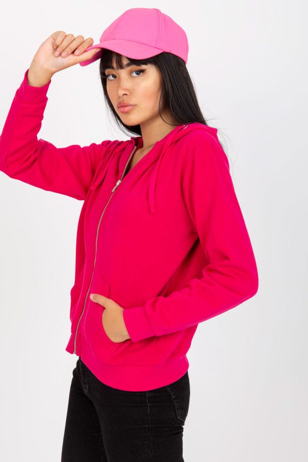 Pink Sweatshirt in Sweatshirts For Women with Cotton and Polyester