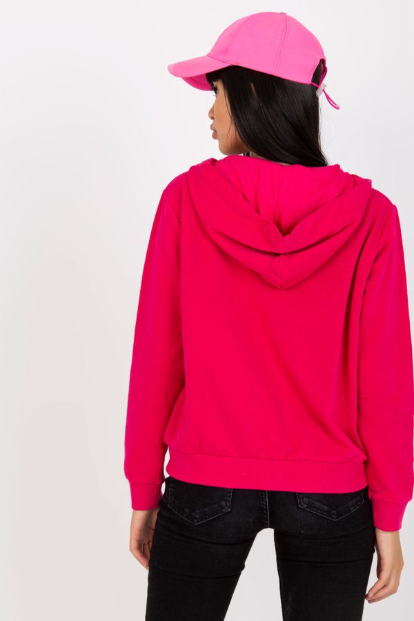 Pink Sweatshirt in Sweatshirts For Women with Cotton and Polyester