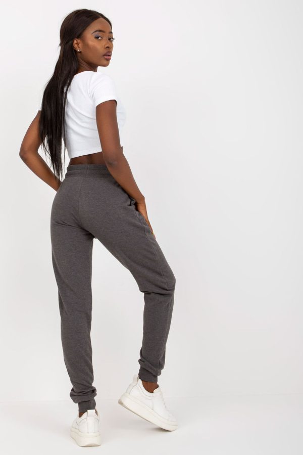 Grey Tracksuit Trousers in Women`s Tracksuit Bottoms, Sports Pants with Cotton and Viscose