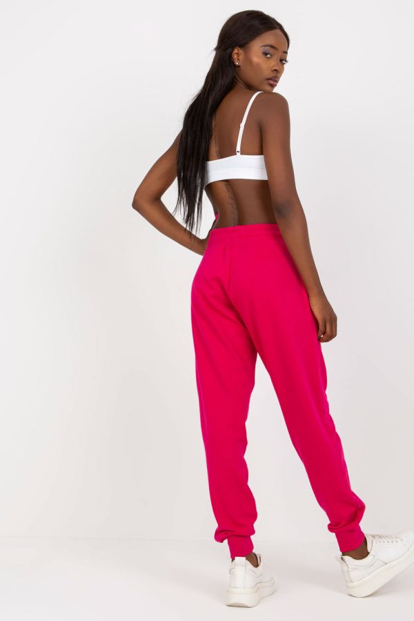Pink Tracksuit Trousers in Women`s Tracksuit Bottoms, Sports Pants with Cotton and Viscose