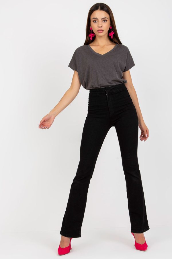 Grey T-shirt in Women`s Tops, T-shirts, Singlets with Cotton, Spandex and Polyester