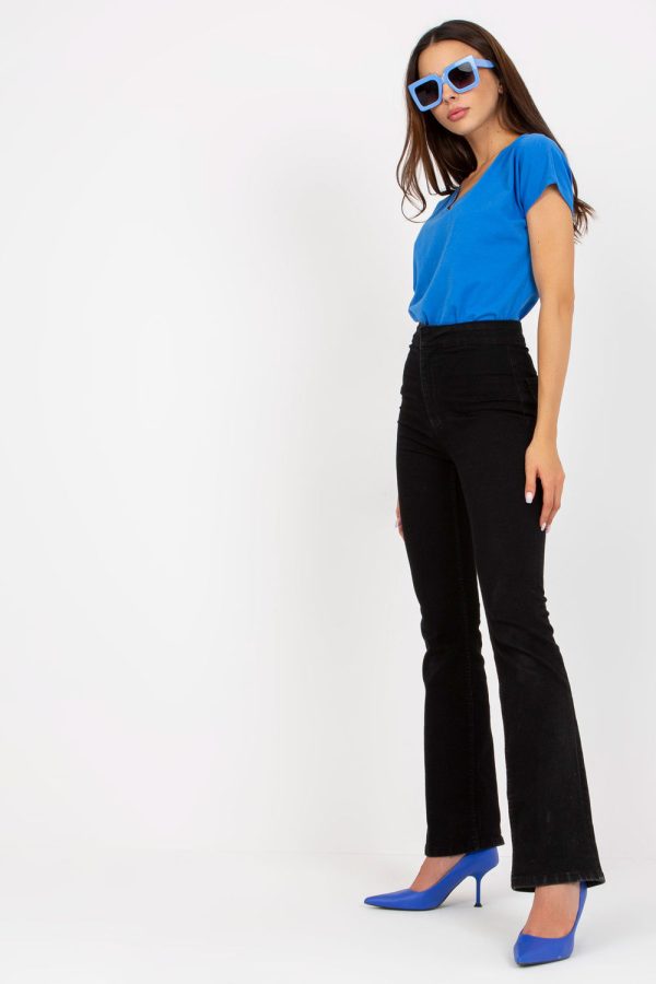 Blue T-shirt in Women`s Tops, T-shirts, Singlets with Cotton and Spandex