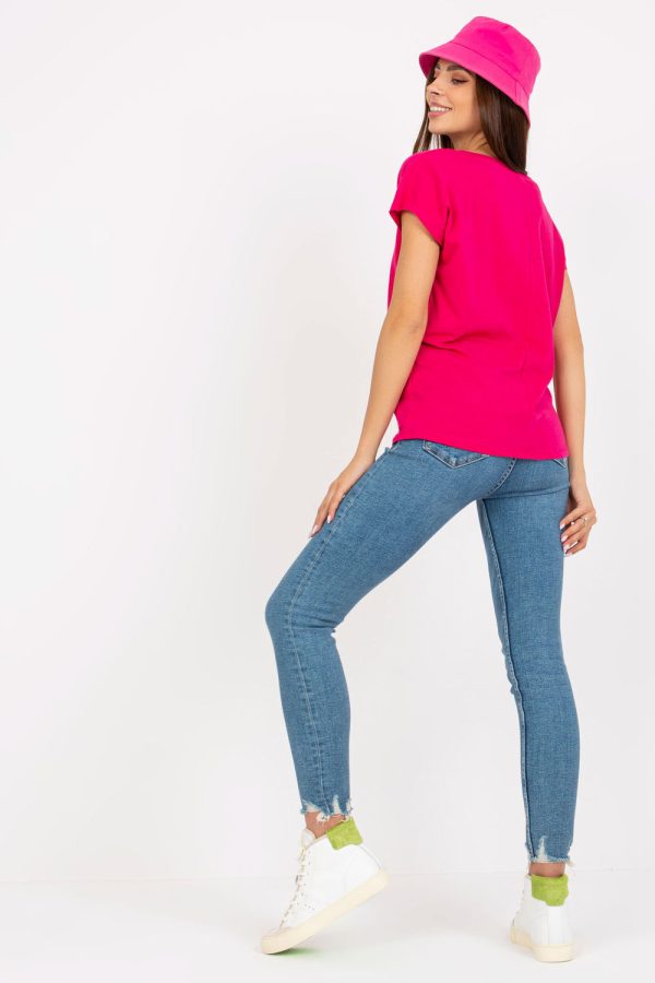 Pink T-shirt in Women`s Tops, T-shirts, Singlets with Cotton and Spandex