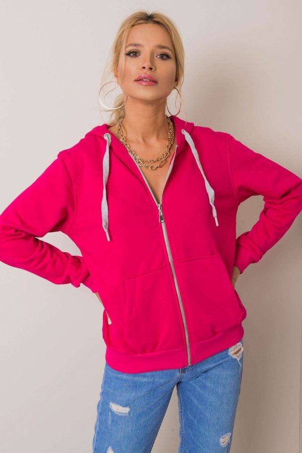 Pink Sweatshirt in Cotton and Spandex ...