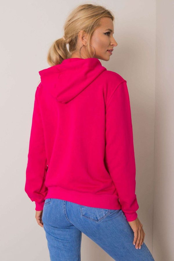 Pink Sweatshirt in Cotton and Spandex ...