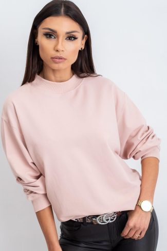 Pink Sweatshirt in Sweatshirts For Women with Cotton and Spandex