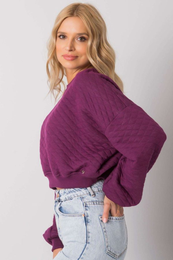 Violet Sweatshirt in Cotton and Spandex ...