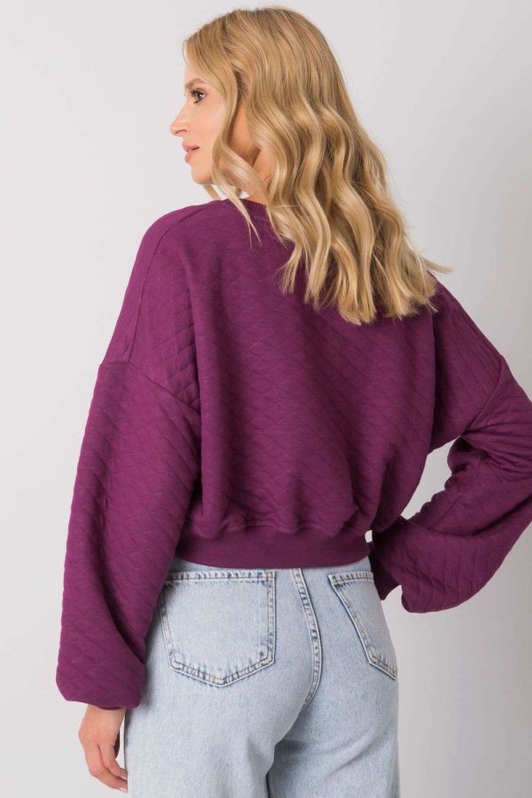 Violet Sweatshirt in Cotton and Spandex ...