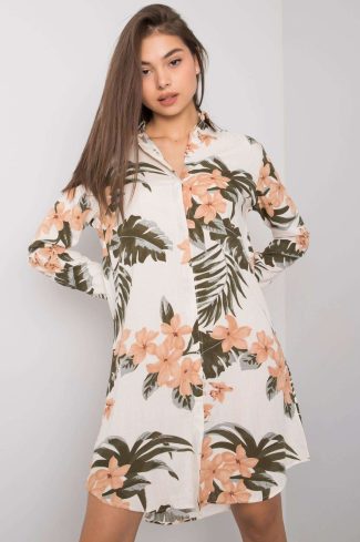 Beige Daydress in Day Dresses with Viscose