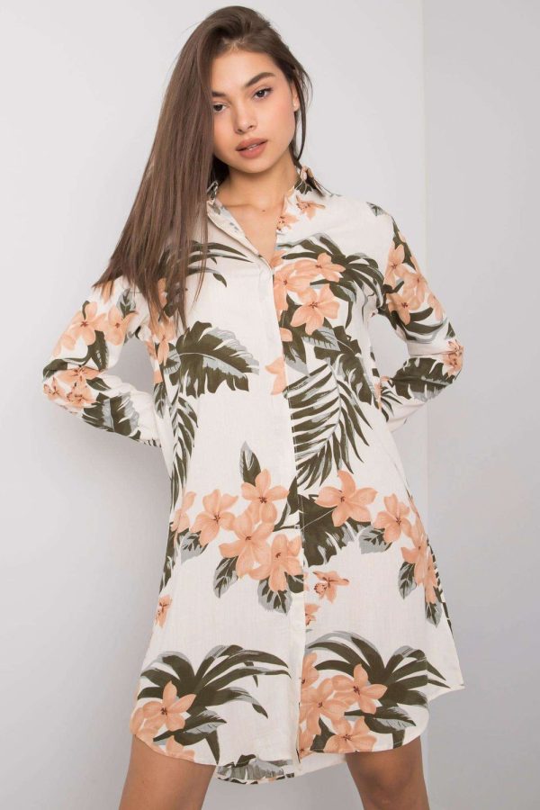Beige Daydress in Day Dresses with Viscose