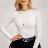 White Blouse in Women`s Blouses, Tunics with Cotton and Spandex