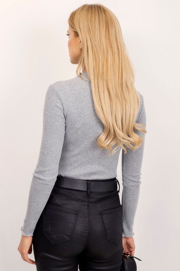 Grey Blouse in Women`s Blouses, Tunics with Cotton and Spandex
