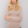Beige Turtleneck in Sweaters, Pullovers, Jumpers, Turtlenecks, Boleros, Shrugs with Spandex and Viscose