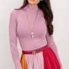 Pink Turtleneck in Sweaters, Pullovers, Jumpers, Turtlenecks, Boleros, Shrugs with Spandex and Viscose