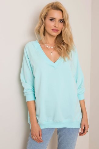 Green Sweatshirt in Sweatshirts For Women with Cotton and Spandex