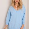 Blue Sweatshirt in Sweatshirts For Women with Cotton and Spandex