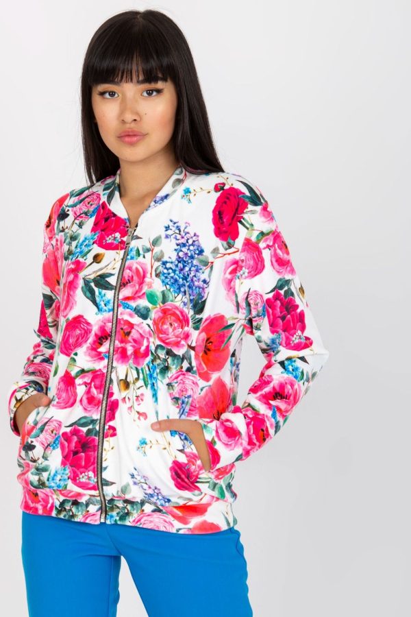 Pink Sweatshirt in Sweatshirts For Women with Spandex and Viscose