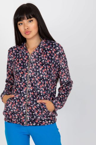 Navy Blue Sweatshirt in Sweatshirts For Women with Spandex and Viscose