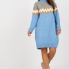 Blue Daydress in Day Dresses with Acrylic, Spandex and Polyester