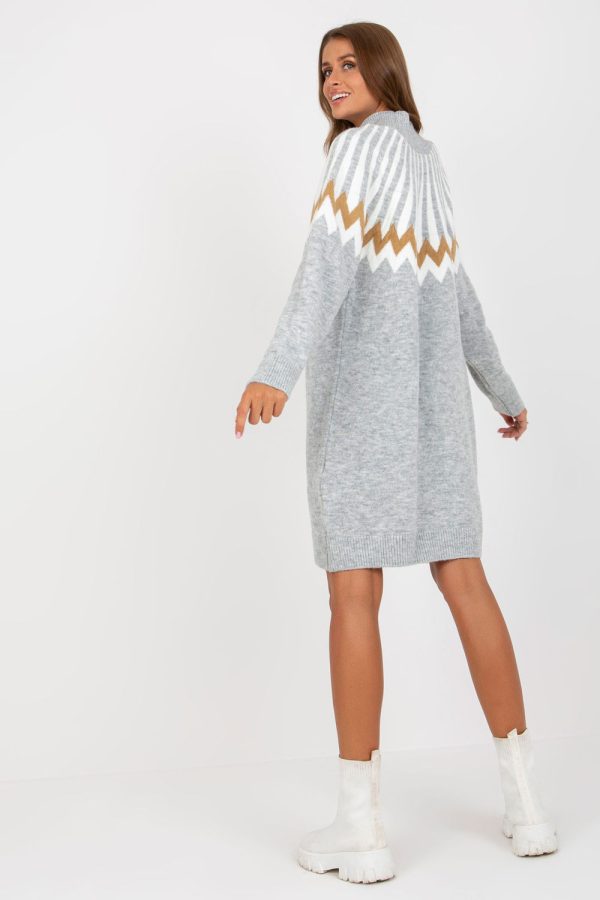 Grey Daydress in Day Dresses with Acrylic, Spandex and Polyester