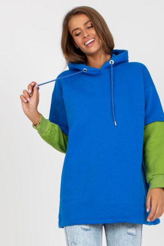 Blue Sweatshirt in Sweatshirts For Women with Cotton and Spandex