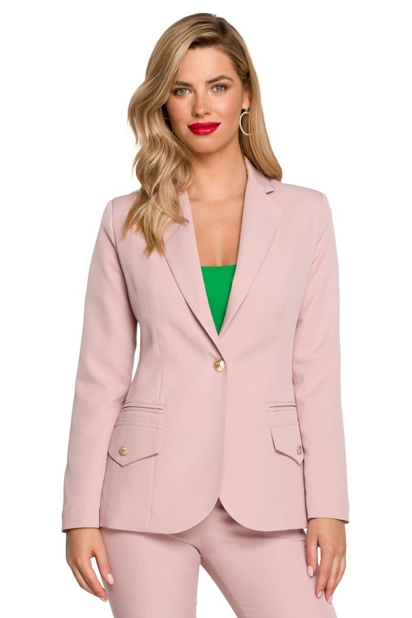 Pink Jacket in Jackets, Vests For Women with Spandex and Polyester