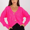 Pink Cardigan in Cardigans For Women, Ponchos with Acrylic
