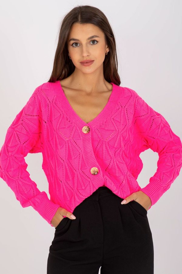 Pink Cardigan in Cardigans For Women, Ponchos with Acrylic