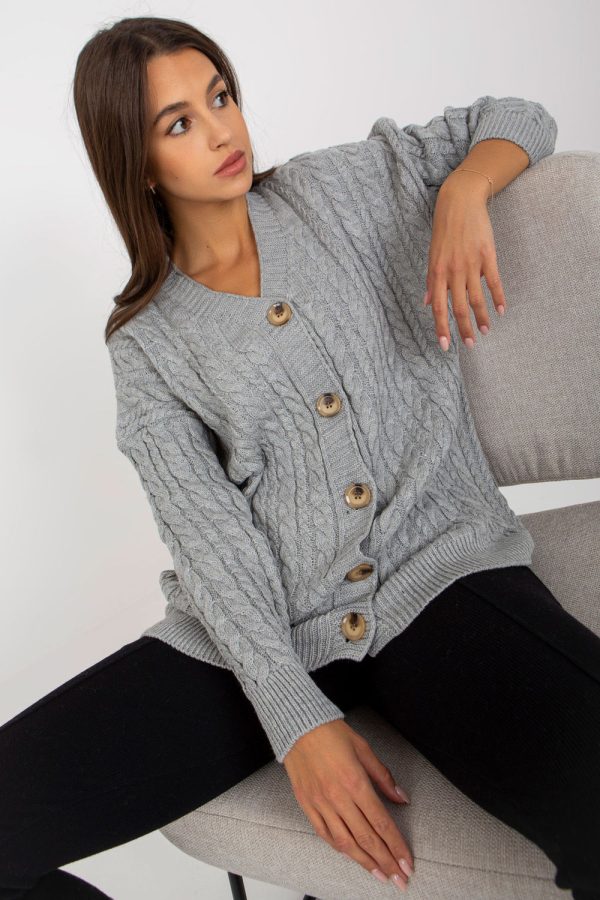Grey Cardigan in Cardigans For Women, Ponchos with Acrylic
