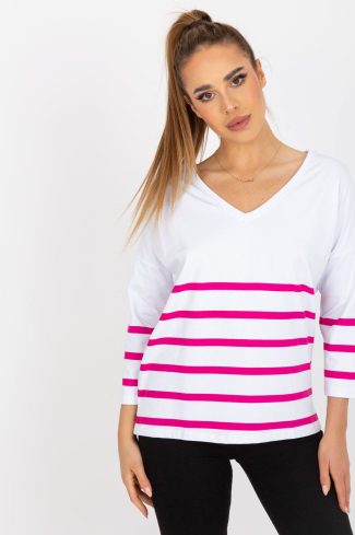 Pink Blouse in Women`s Blouses, Tunics with Cotton and Spandex
