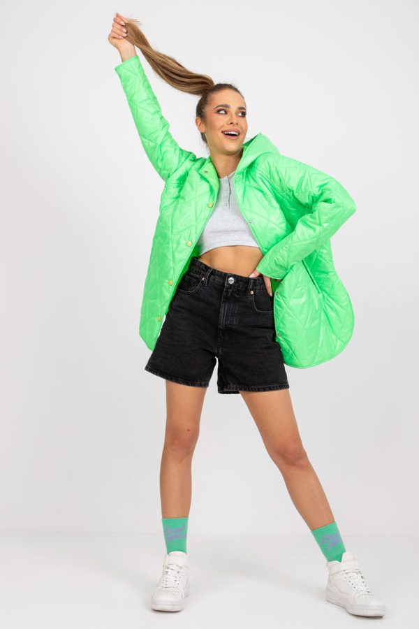 Green Jacket in Women`s Coats, Jackets with Polyester