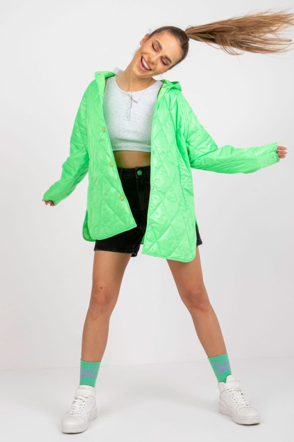 Green Jacket in Women`s Coats, Jackets with Polyester