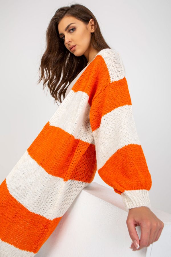 Orange Cardigan in Cardigans For Women, Ponchos with Acrylic, Polyamide, Viscose and Wool