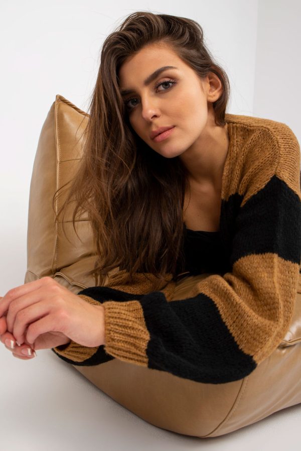 Brown Cardigan in Cardigans For Women, Ponchos with Acrylic, Polyamide, Viscose and Wool