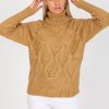 951992 Brown Turtleneck in Sweaters, Pullovers, Jumpers, Turtlenecks, Boleros, Shrugs with Acrylic
