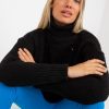 951996 Black Turtleneck in Sweaters, Pullovers, Jumpers, Turtlenecks, Boleros, Shrugs with Acrylic
