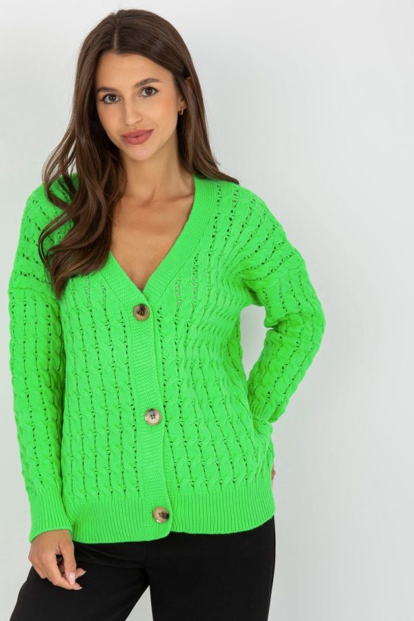 Green Cardigan in Cardigans For Women, Ponchos with Acrylic