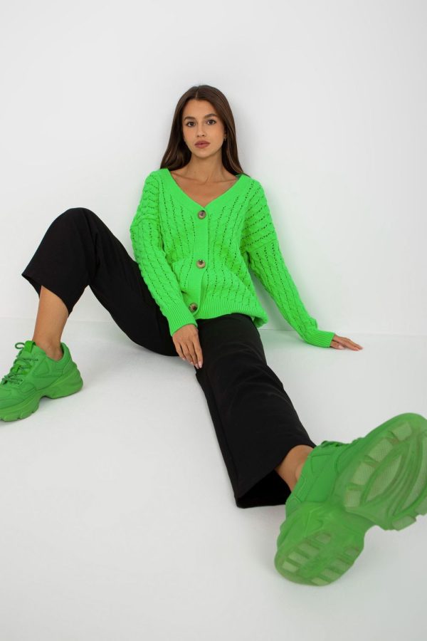 Green Cardigan in Cardigans For Women, Ponchos with Acrylic
