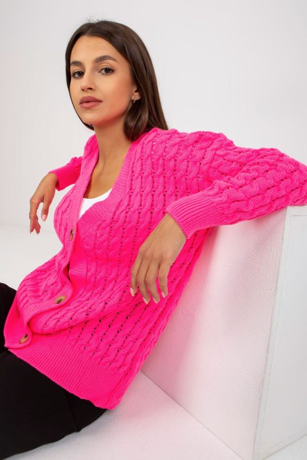 Pink Cardigan in Cardigans For Women, Ponchos with Acrylic