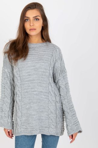 Grey Jumper in Sweaters, Pullovers, Jumpers, Turtlenecks, Boleros, Shrugs with Acrylic and Wool