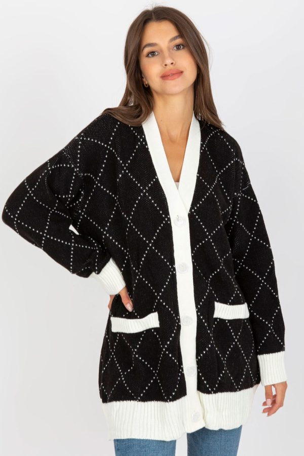 Black Cardigan in Cardigans For Women, Ponchos with Acrylic