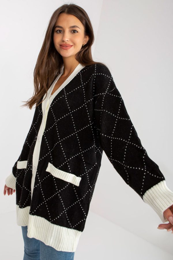 Black Cardigan in Cardigans For Women, Ponchos with Acrylic